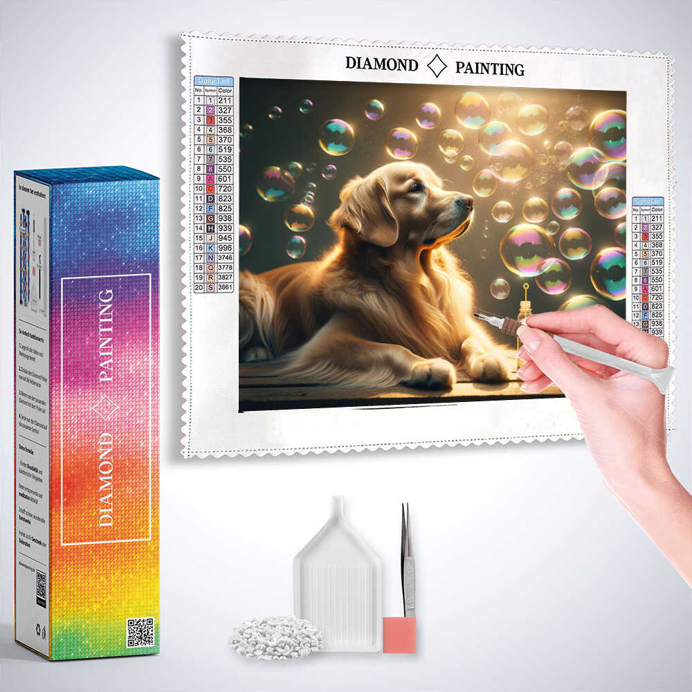 Diamond Painting - Seifenblasen Hund - Jetzt kaufen