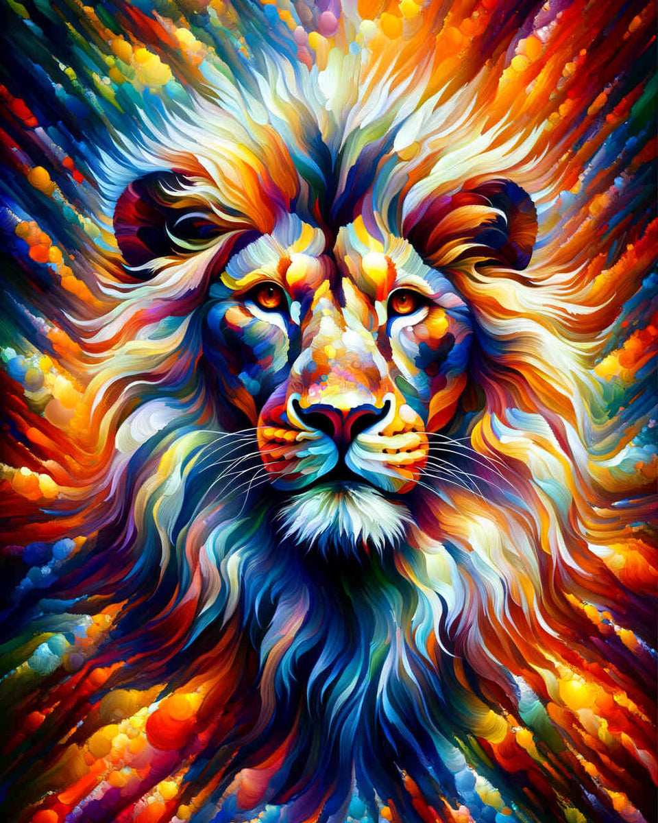 ABEUTY Malen Nach Zahlen Set 'Löwe' – 40x50 Cm Leinwand, Acrylfarben & Pinsel, DIY Ölgemälde Für Erwachsene