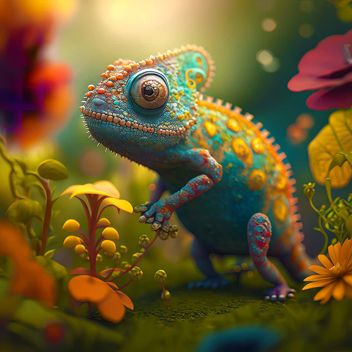 Malen nach Zahlen - Chamäleon im Zauberwald - Jetzt kaufen