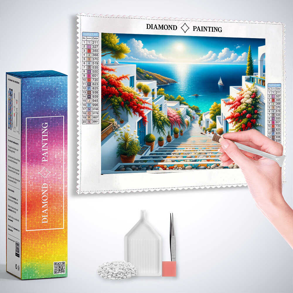 Diamond Painting - Griechische Treppen