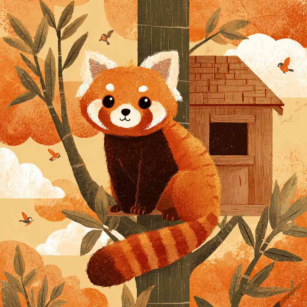 Diamond Painting - Herbstträumer: Der kleine Panda im Bambuswald