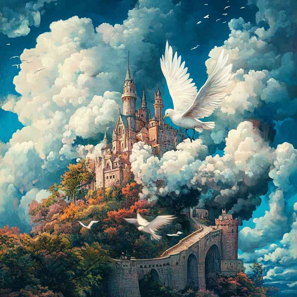 Diamond Painting - Schloss über den Wolken