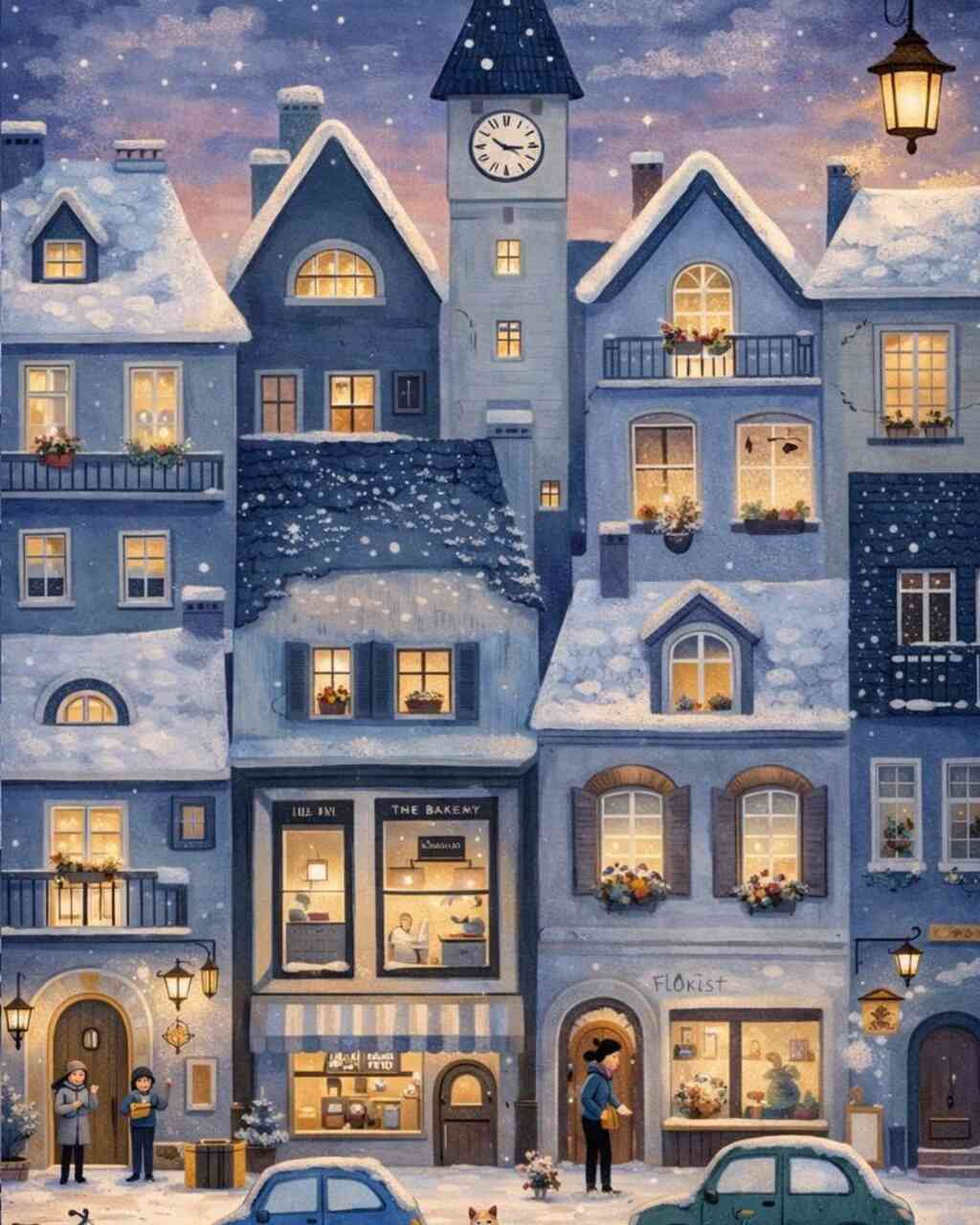 Diamond Painting - Winterzauber in der Altstadt