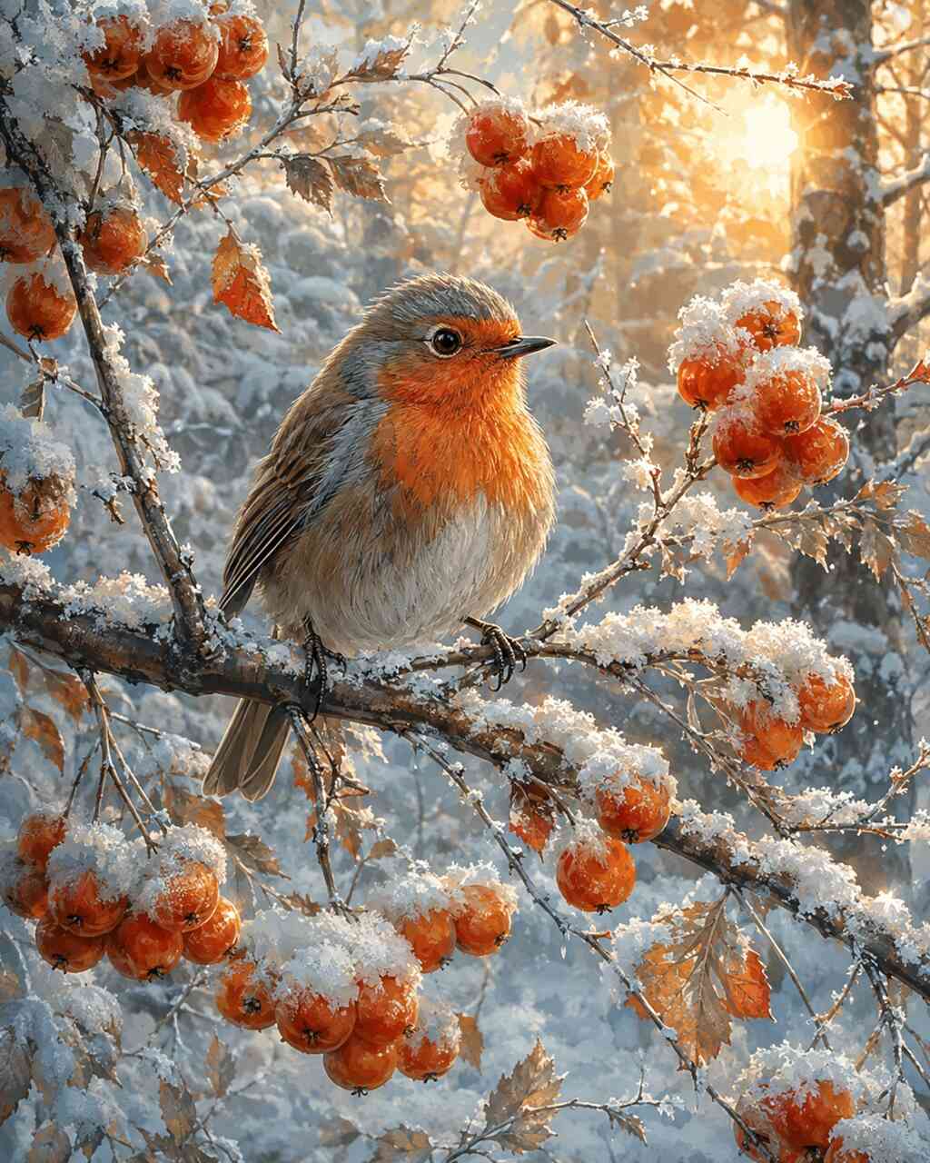 Diamond Painting - Winterzauber der Morgenröte