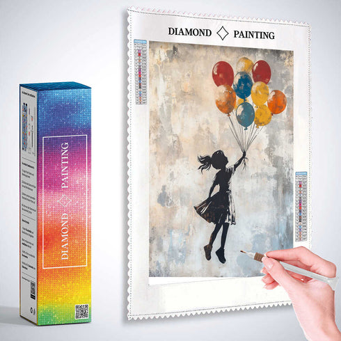 Diamond Painting - Flug in die Freiheit, Banksy Stil