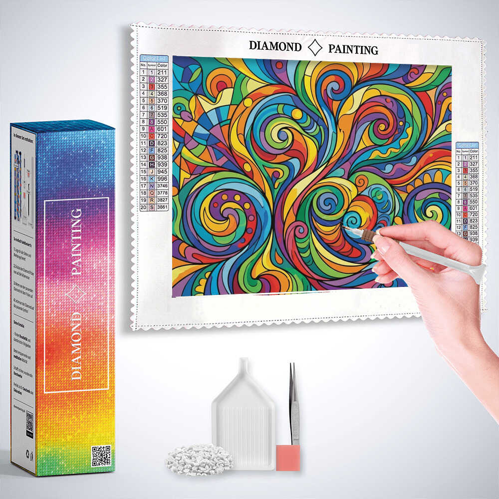 Diamond Painting - Farbwellen der Lebensfreude