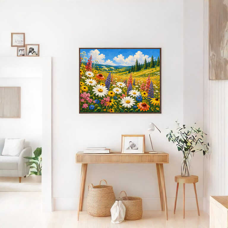 Diamond Painting - Blütenzauber: Sommerwiese in voller Pracht