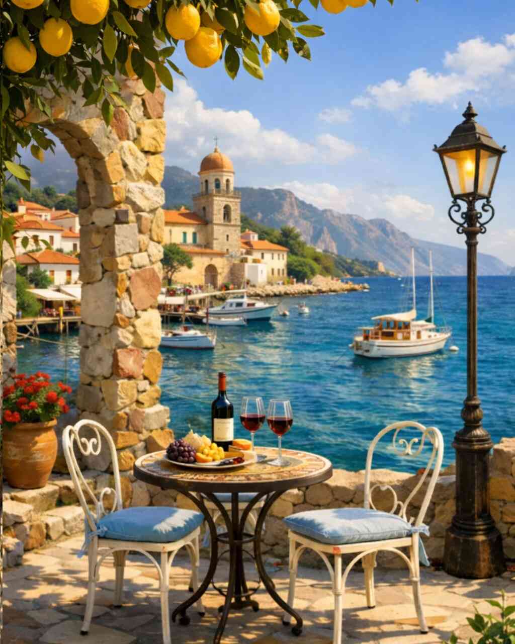 Diamond Painting - Zitronen im Sommer, Mediterran