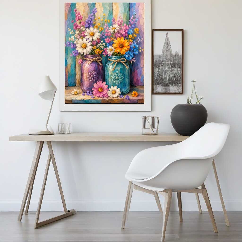 Diamond Painting - Farbenfroher Blumengruß