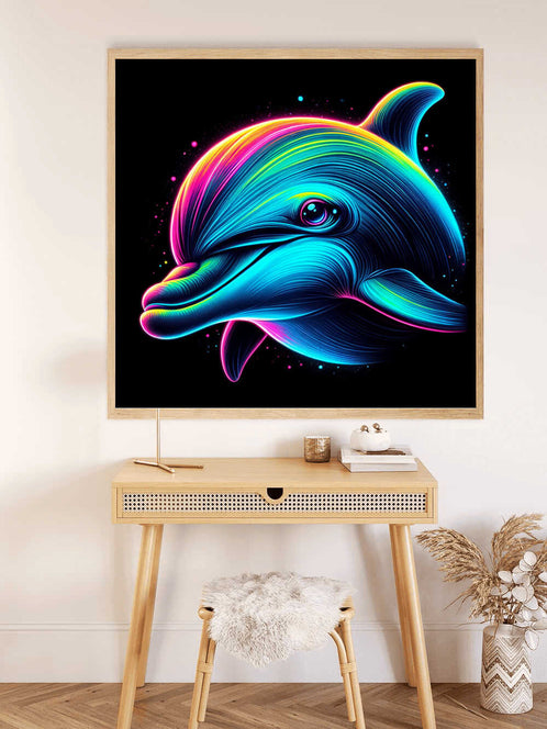 Diamond Painting - Kosmischer Delphinsprung