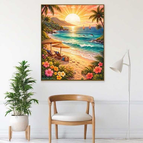 Diamond Painting - Sonnenzauber am Paradiesstrand