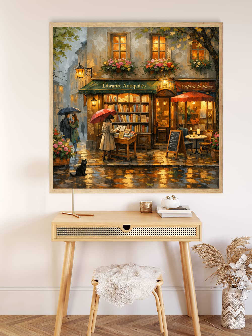 Diamond Painting - Magischer Regenabend, Buchhandlung