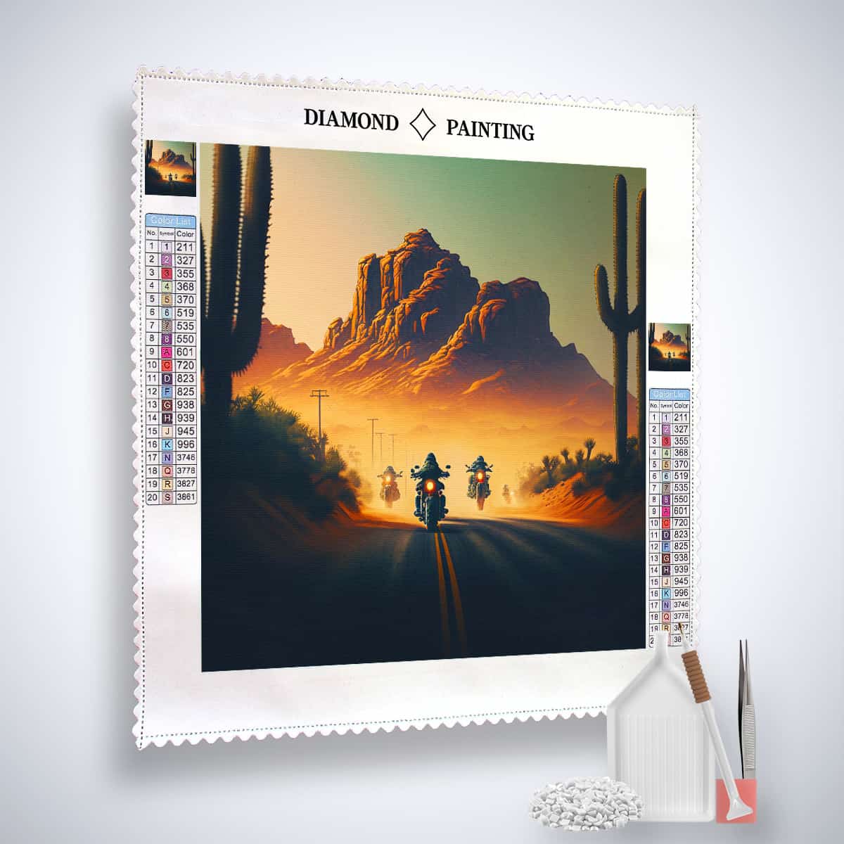 Diamond Painting - Asphalt-Cowboy - gedruckt in Ultra-HD - Motorrad, Motorräder, Neu eingetroffen, Quadratisch