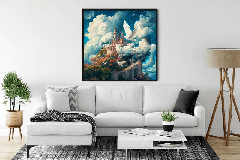 Diamond Painting - Schloss über den Wolken