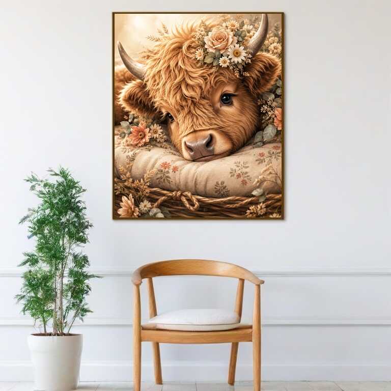 Diamond Painting - Sanfte Träume, Harmonie im Blumenkorb