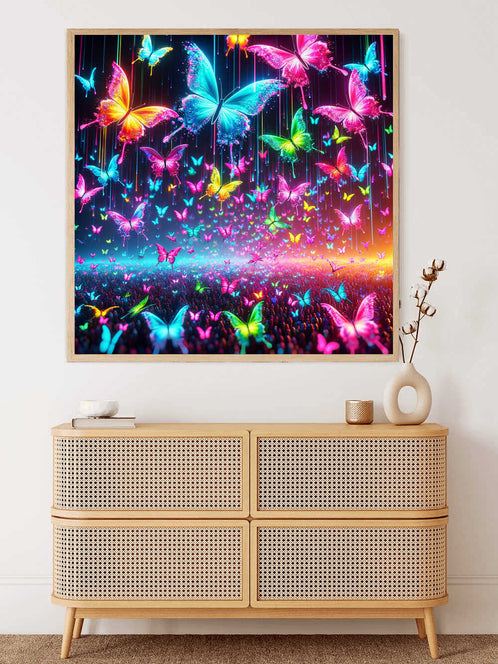 Diamond Painting - Leuchtender Schmetterlingstanz