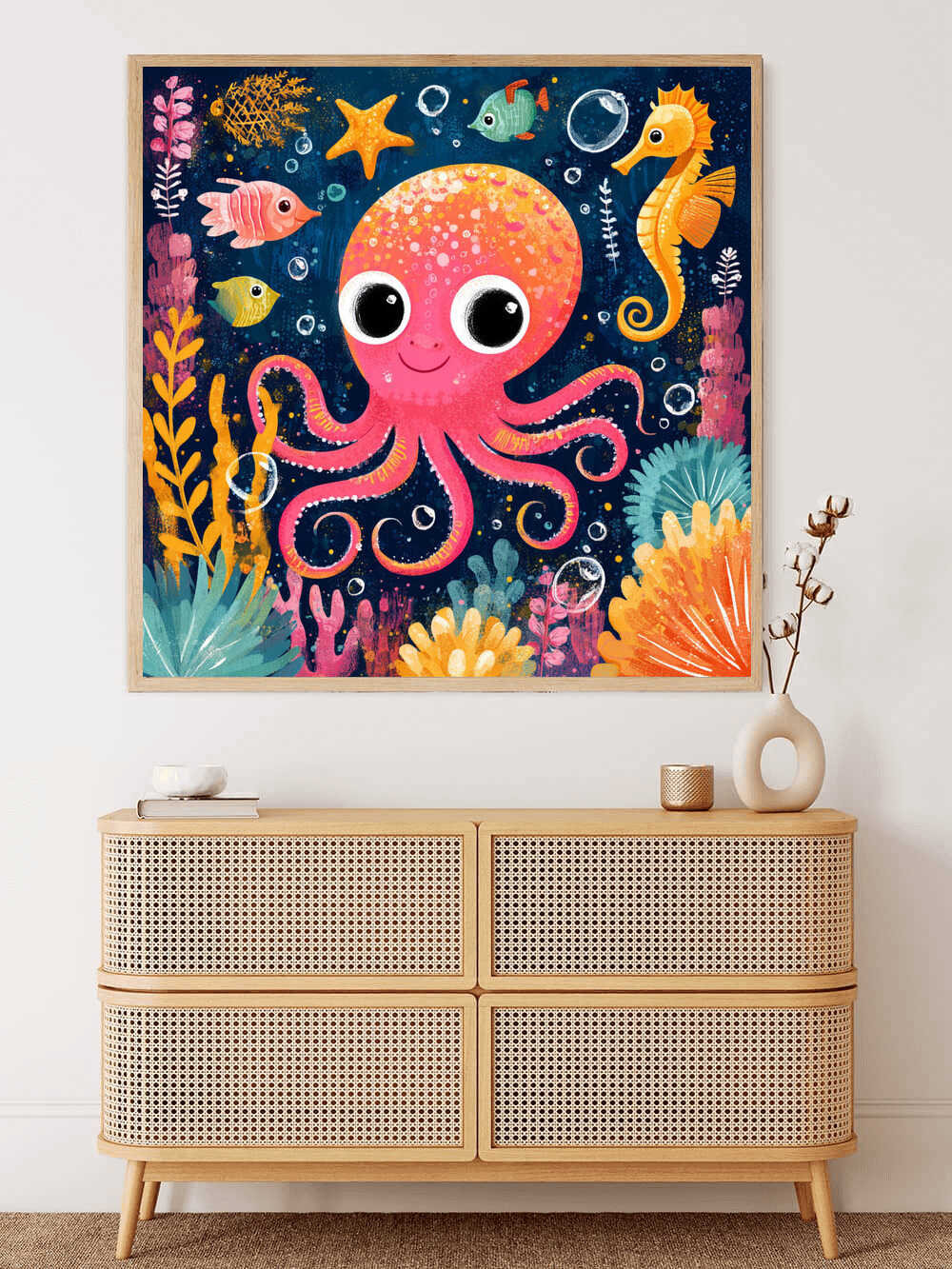 Diamond Painting - Ozeanzauber: Die fröhliche Welt des kleinen Oktopus