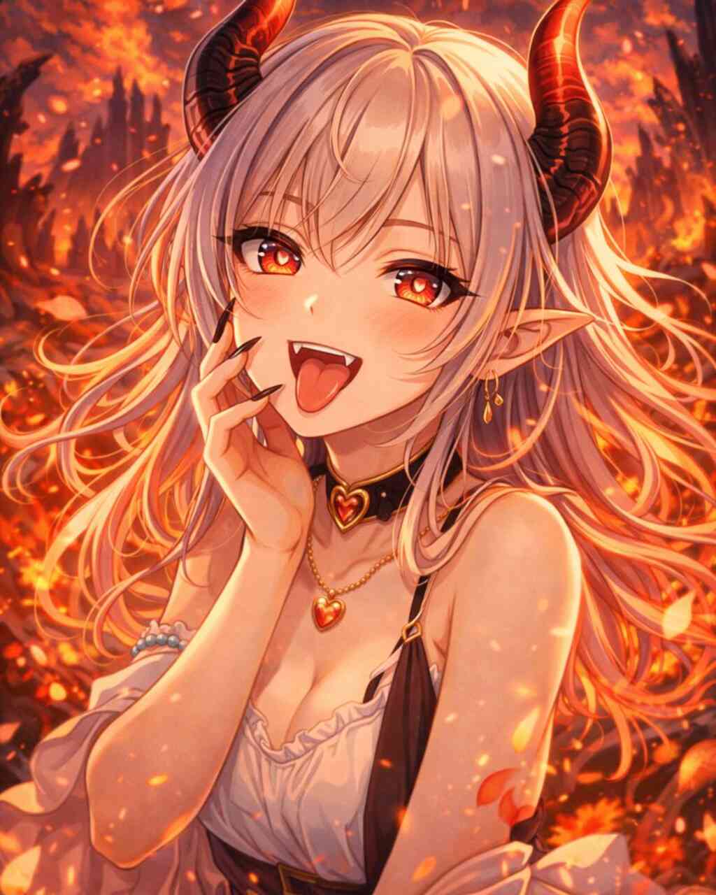 Diamond Painting - Flammenherz, Anime