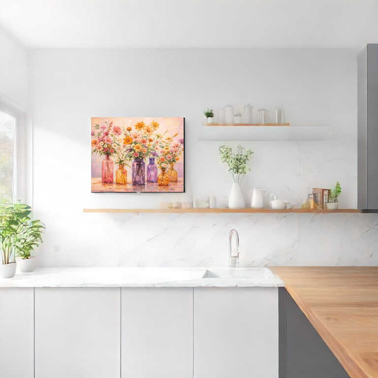 Diamond Painting - Blütenzauber im Sonnenlicht, Vasen