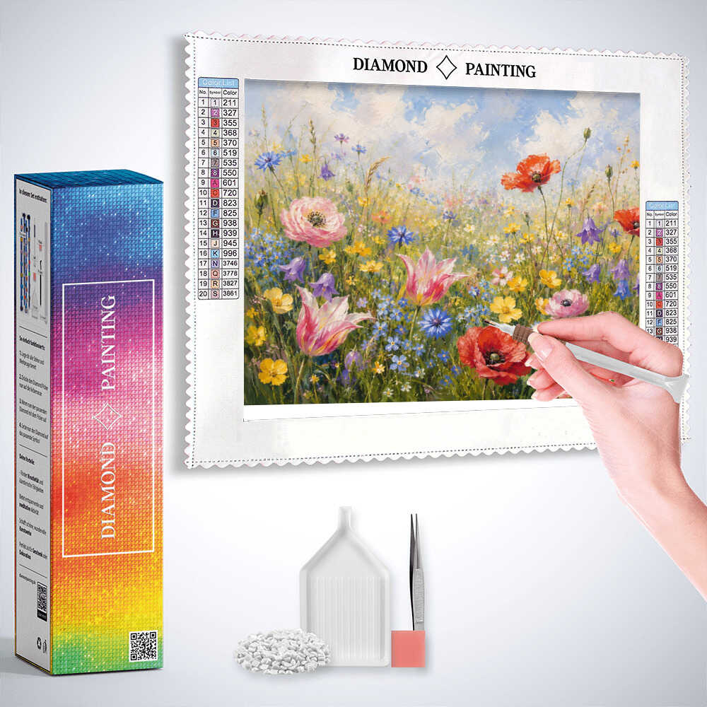 Diamond Painting - Frühlingserwachen, blühende Harmonie