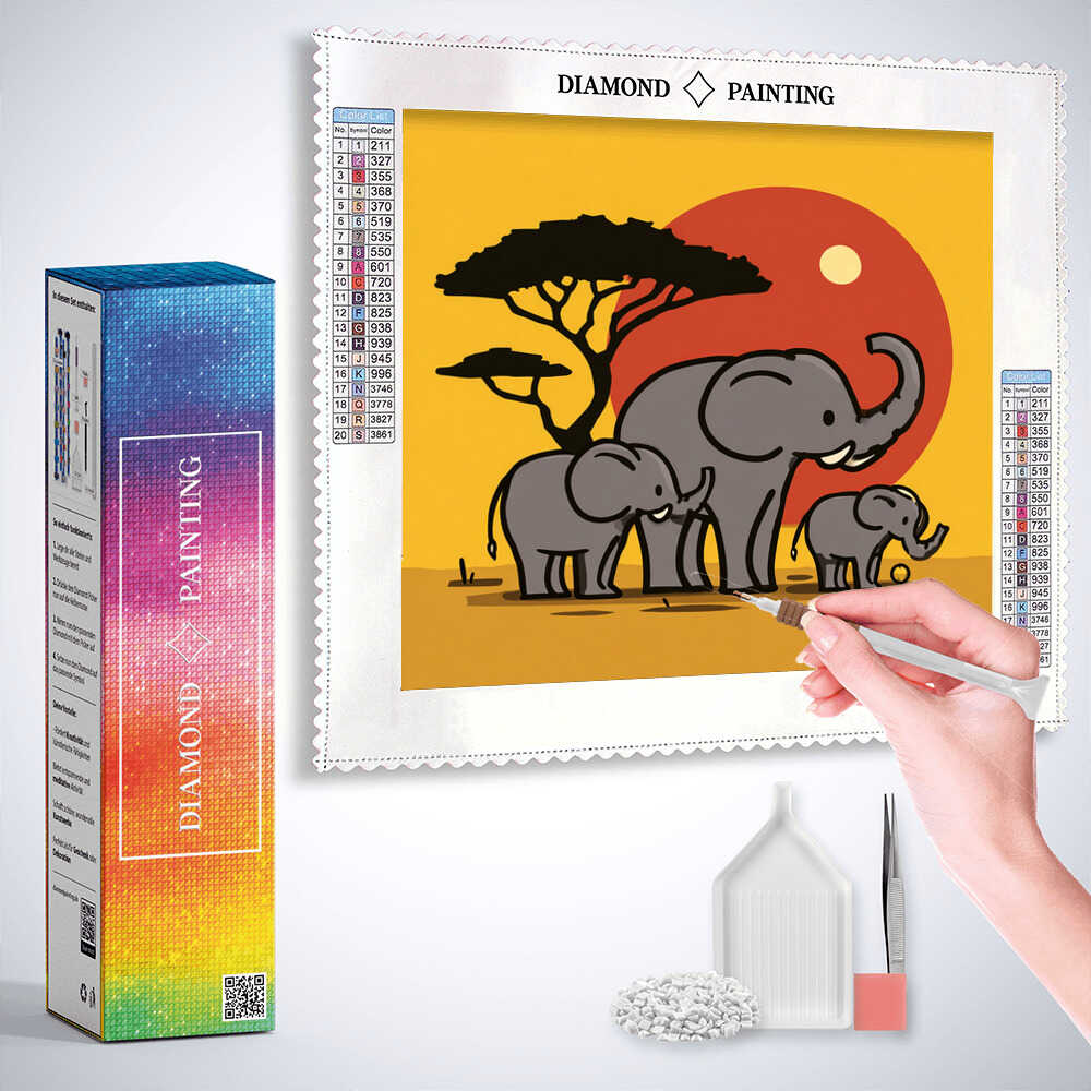 Diamond Painting - Sonnenherz der Savanne