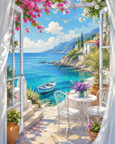 Diamond Painting - Mediterraner Morgenzauber