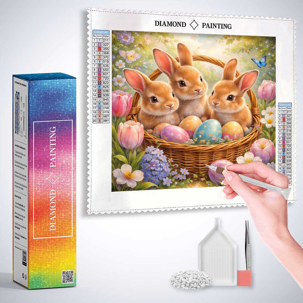 Diamond Painting - Frühlingszauber im Osternest