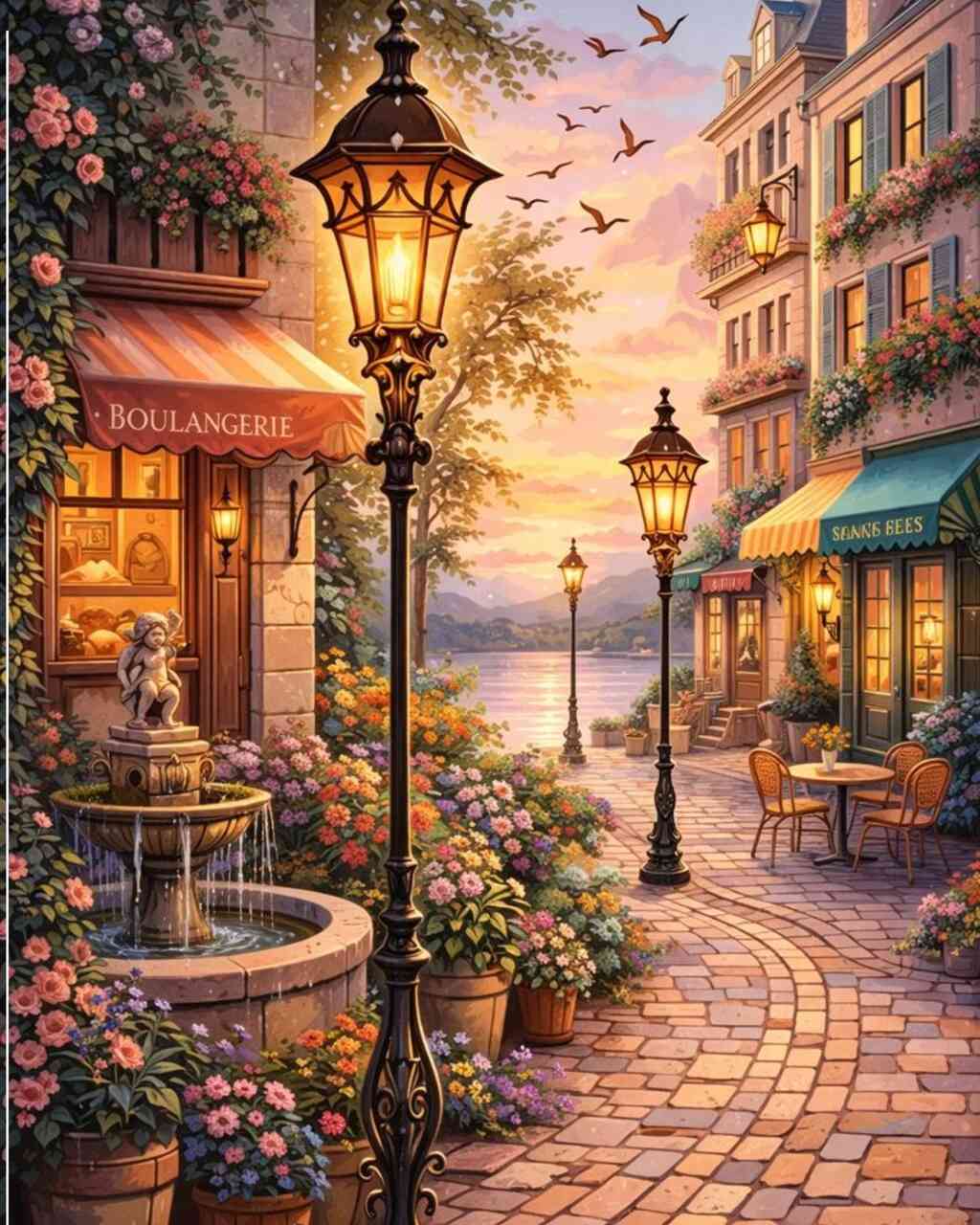 Diamond Painting - Abendzauber am Flussufer