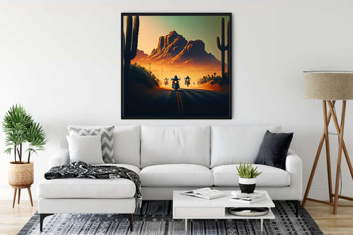 Diamond Painting - Asphalt-Cowboy - gedruckt in Ultra-HD - Motorrad, Motorräder, Neu eingetroffen, Quadratisch
