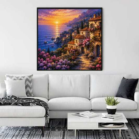 Diamond Painting - Sonnenzauber an der Mittelmeerküste
