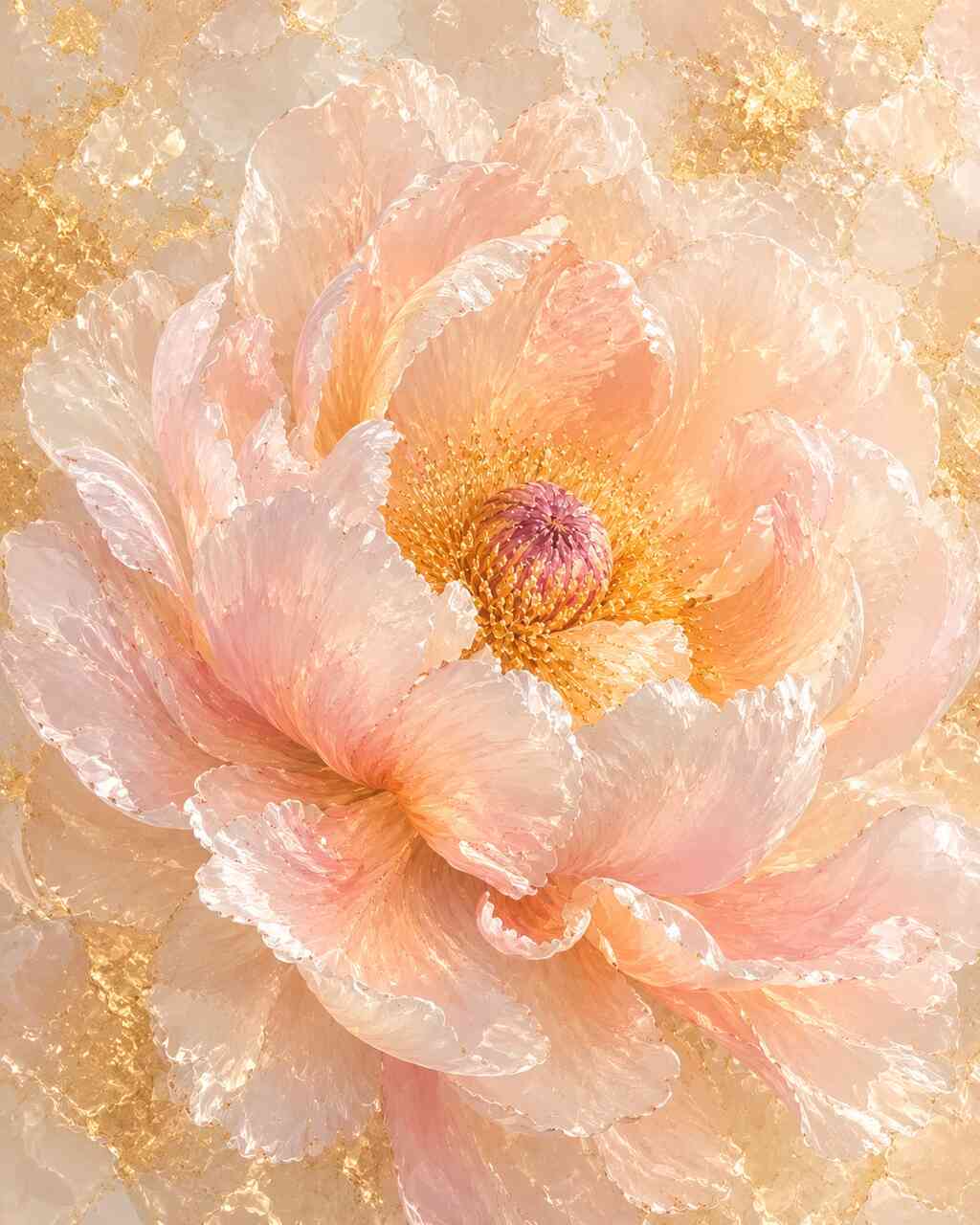 Diamond Painting - Goldene Blüte der Morgenröte