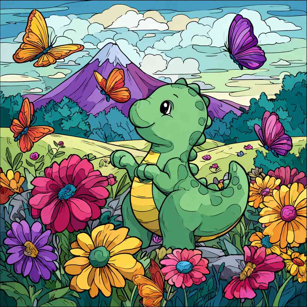 Diamond Painting - Frühlingstraum im Dino-Land