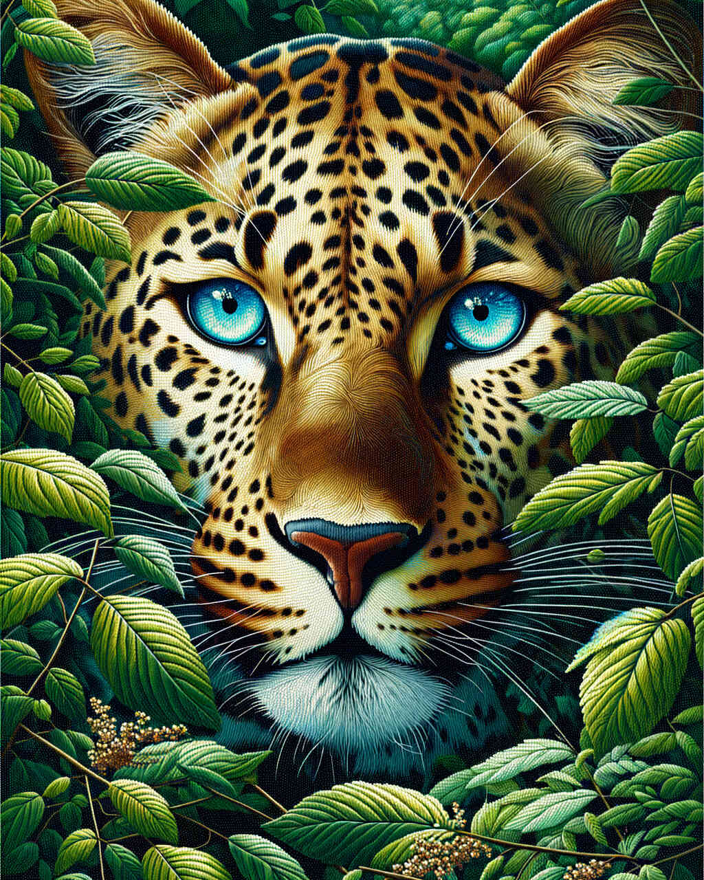 Diamond Painting - Zufriedener Leopard