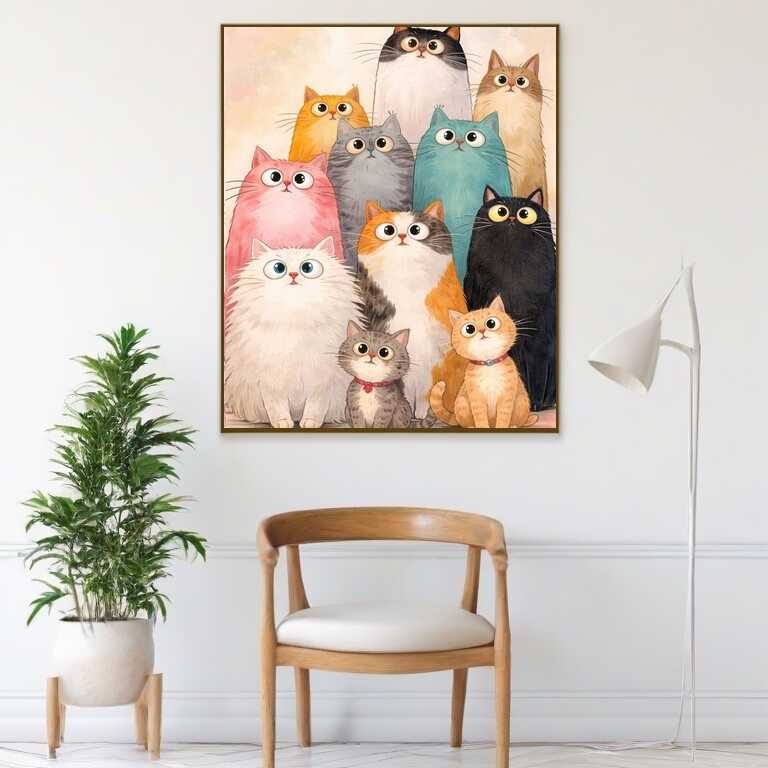 Diamond Painting - Zauberhafte Katzenbande