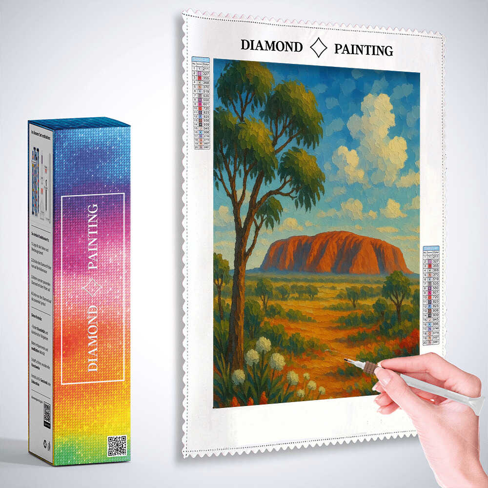 Diamond Painting - Flammendes Herz des Outbacks
