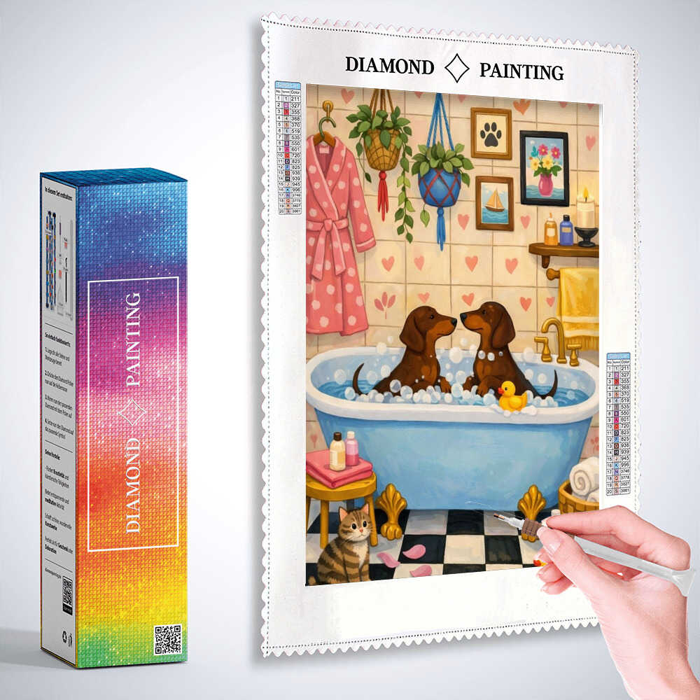 Diamond Painting - Badefreude im Herzen