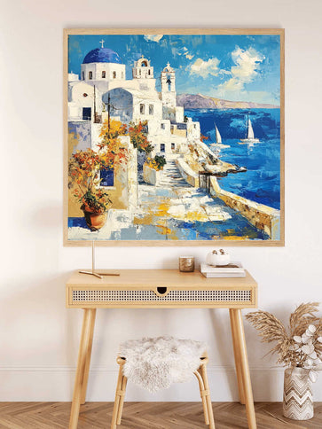 Diamond Painting - Sonnenzauber über Santorini
