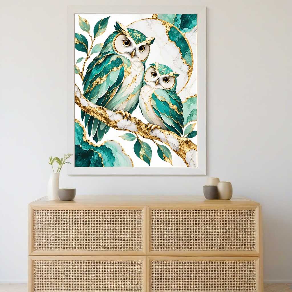 Diamond Painting - Goldene Weisheit bei Mondschein