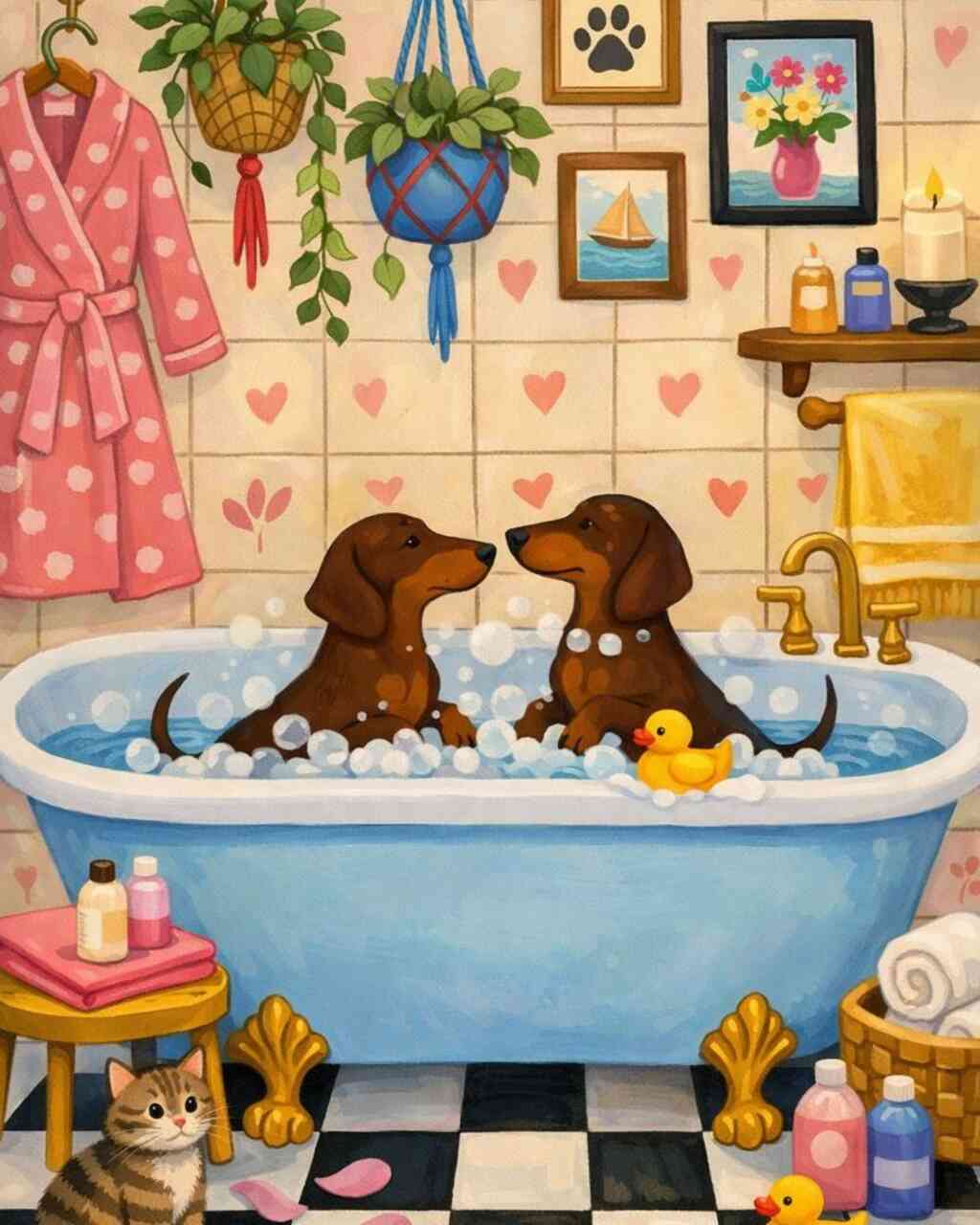 Diamond Painting - Badefreude im Herzen