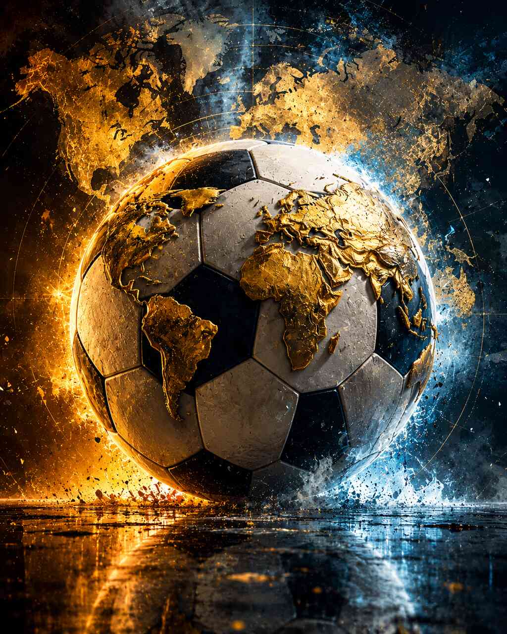 Diamond Painting - Goldene Welt des Fußballs