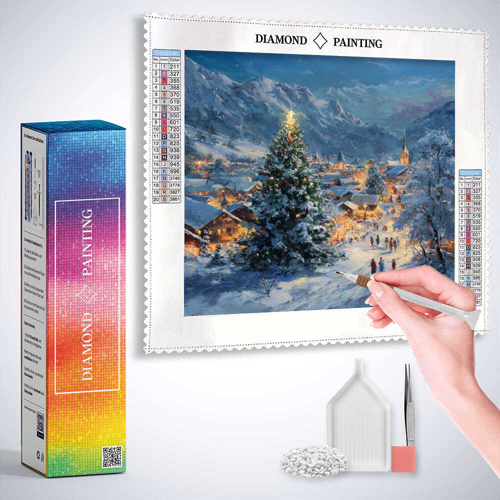 Diamond Painting - Winterzauber im Lichterglanz