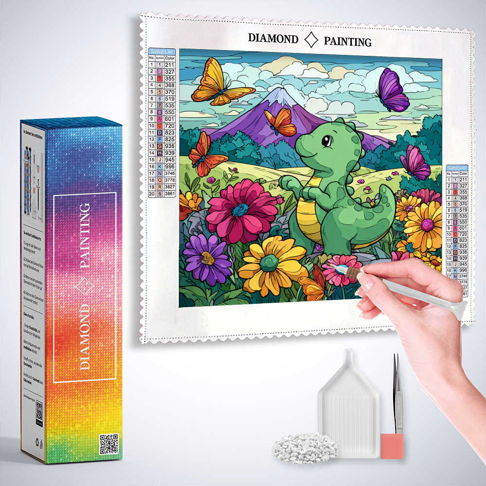 Diamond Painting - Frühlingstraum im Dino-Land