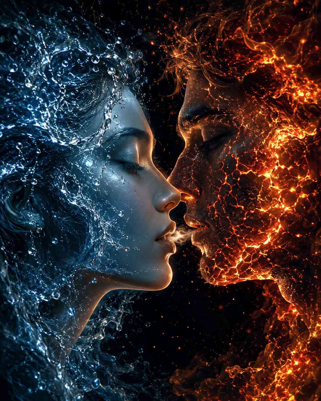 Diamond Painting - Kuss der Elemente