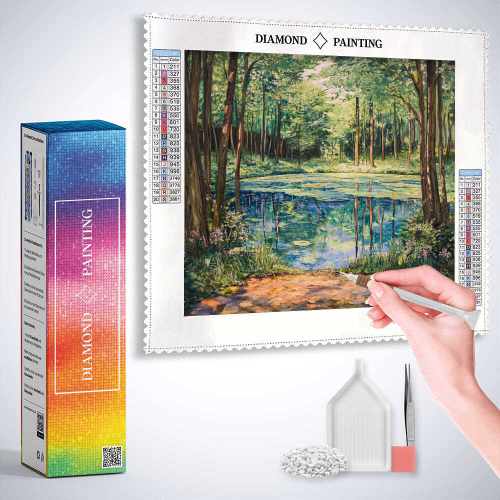 Diamond Painting - Waldsee in der Natur