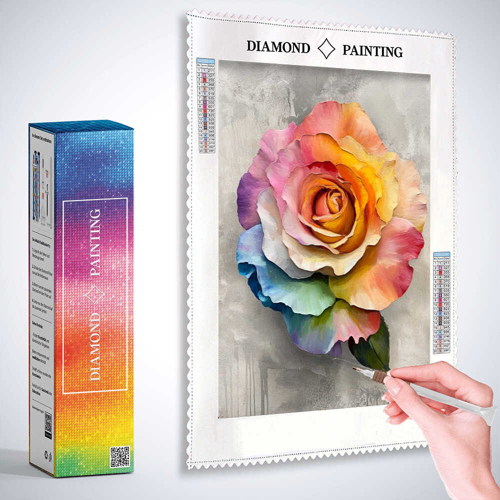 Diamond Painting - Regenbogenrose