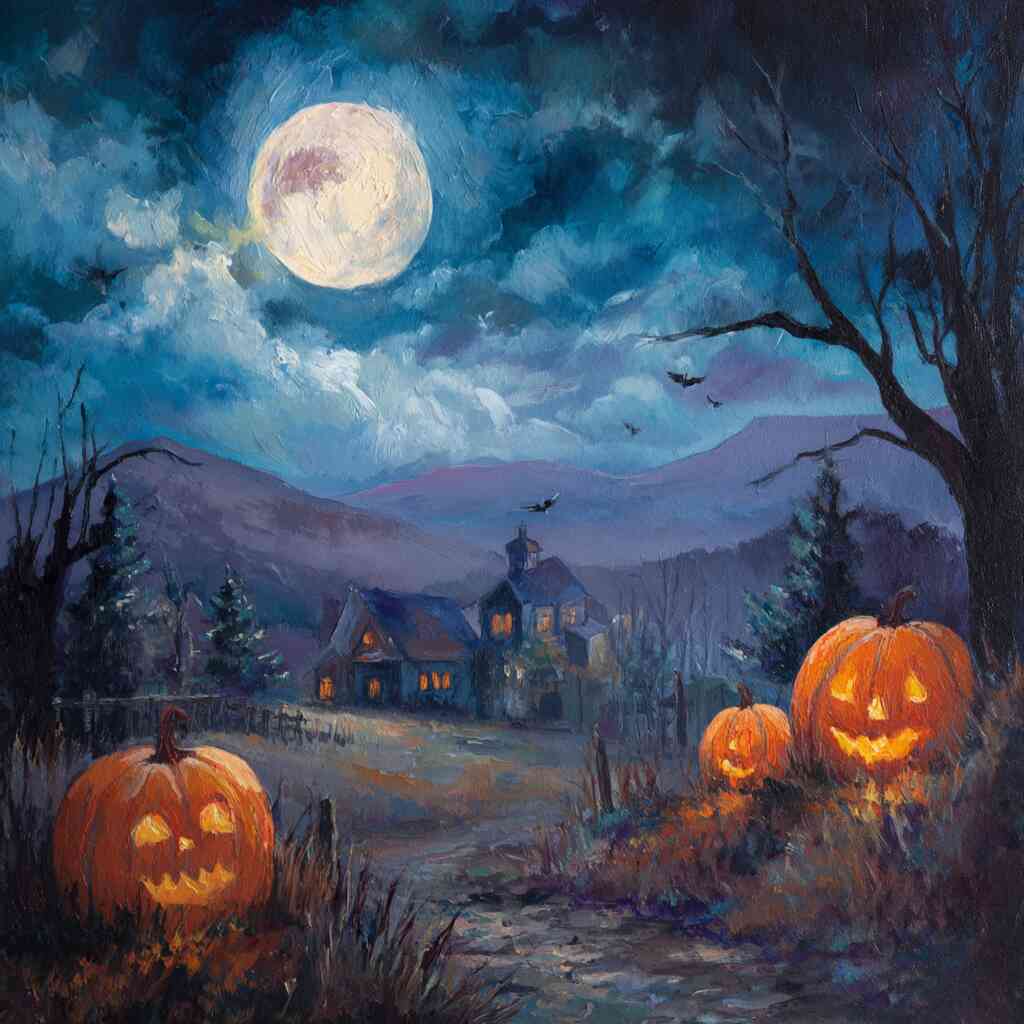 Diamond Painting - Flüstern des Halloweenmondes