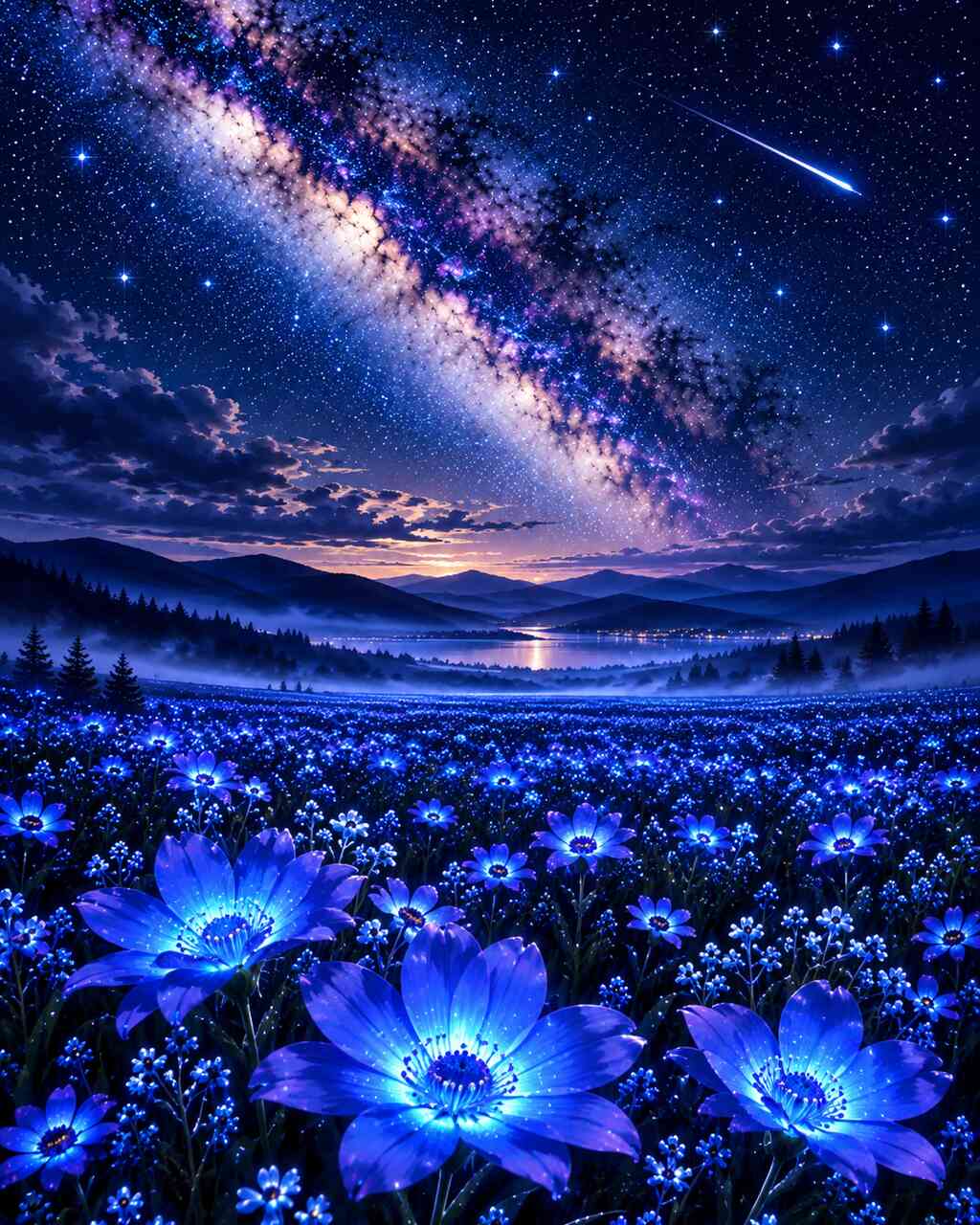 Diamond Painting - Sternenblüten – Magie der Nacht