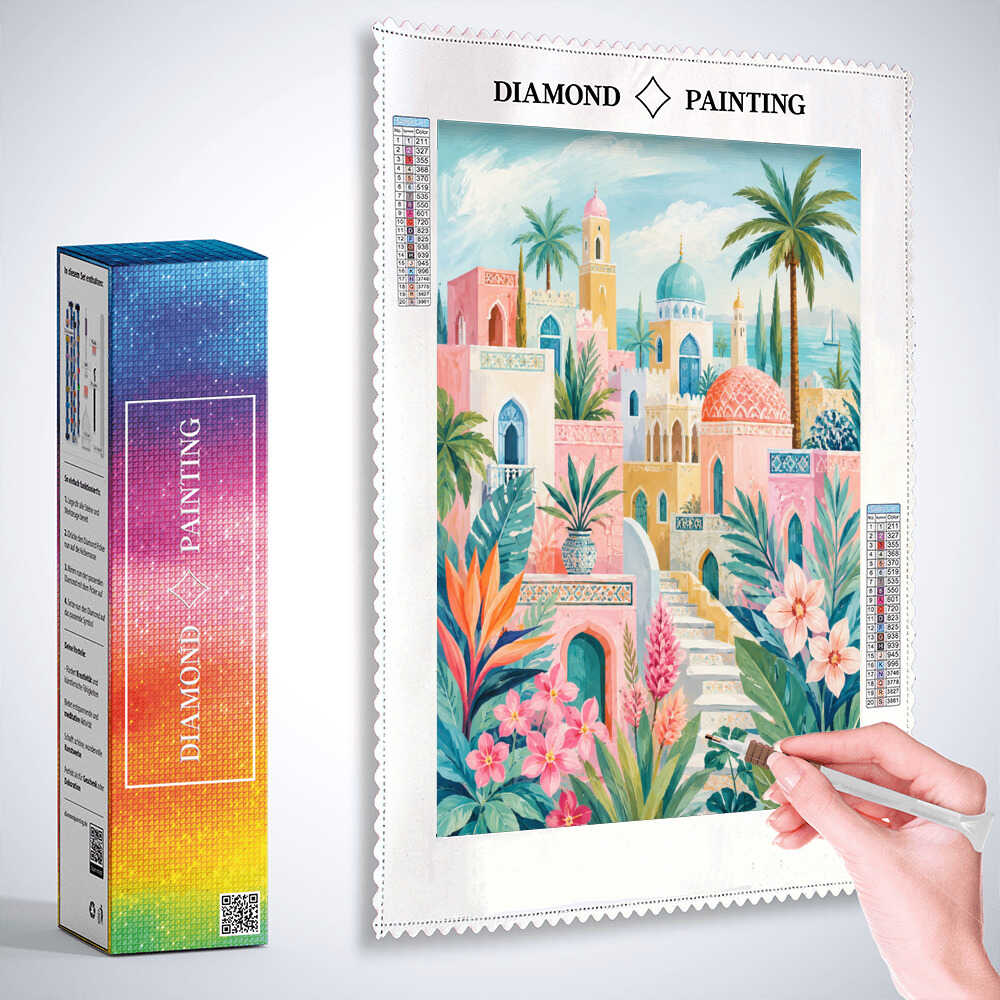 Diamond Painting - Traumhafte Oase am Mittelmeer