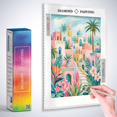 Diamond Painting - Traumhafte Oase am Mittelmeer