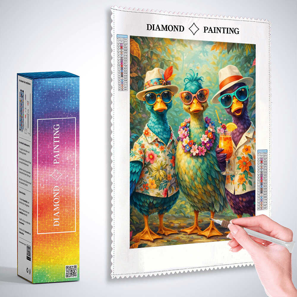 Diamond Painting - Tropische Freundschaft – Ein Sommer voller Lebensfreude